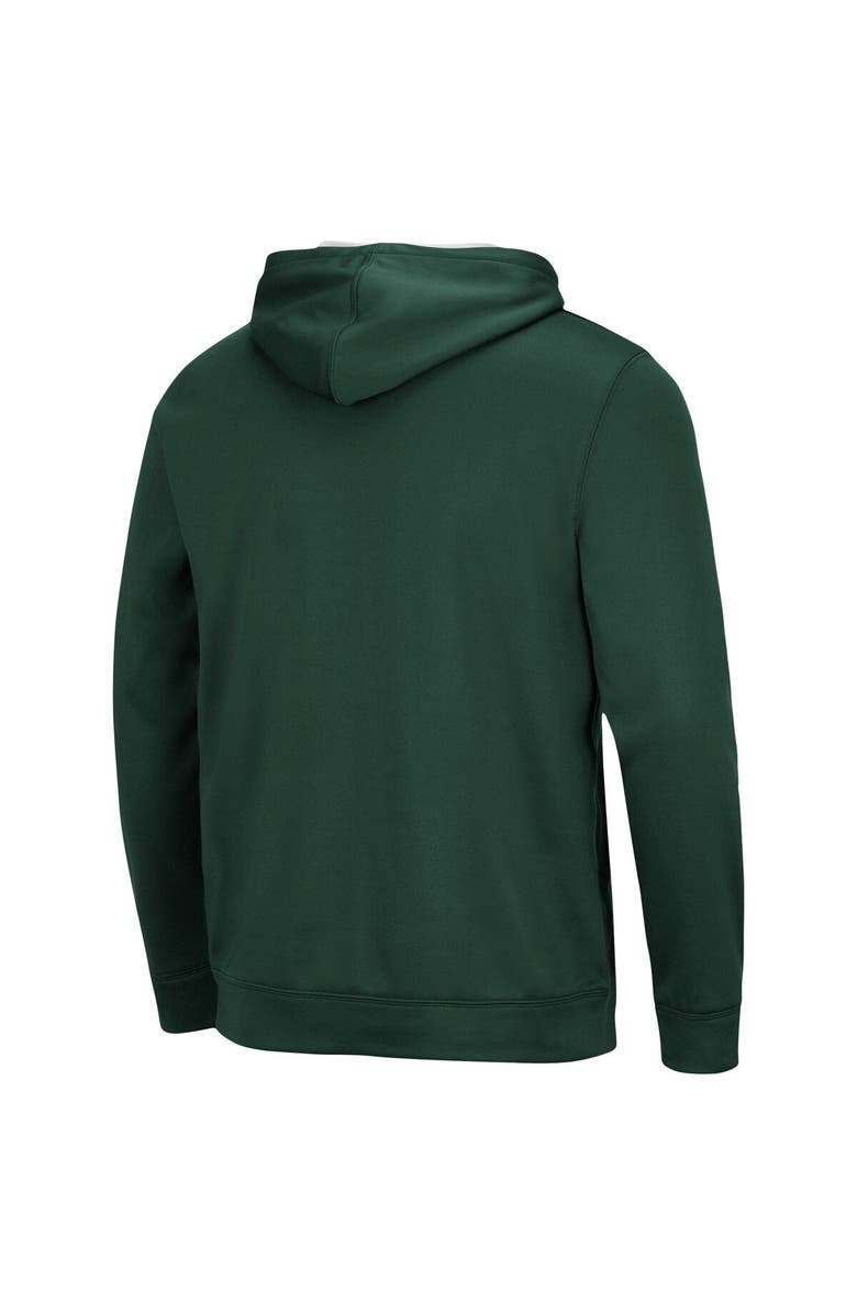 COLOSSEUM Men's Colosseum Green Michigan State Spartans Slash Stack 2.0 Pullover Hoodie, Alternate, color, Green