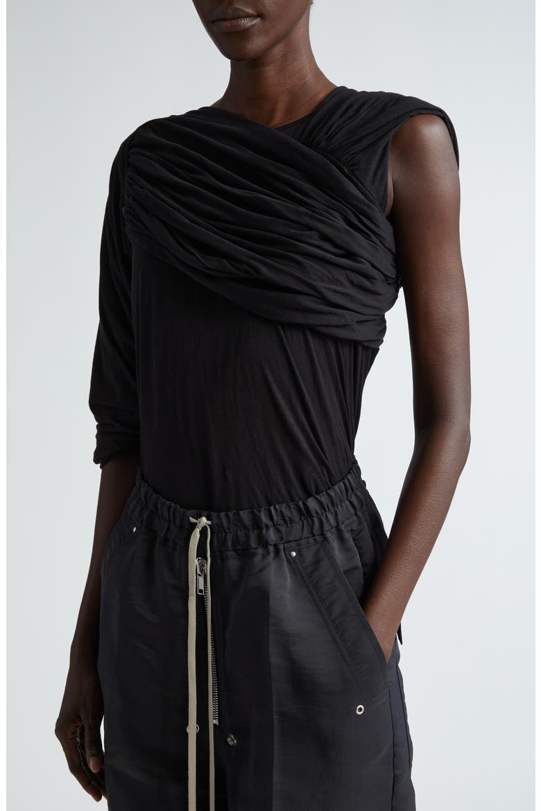 Lido Draped Harness T-Shirt, Alternate, color, BLACK