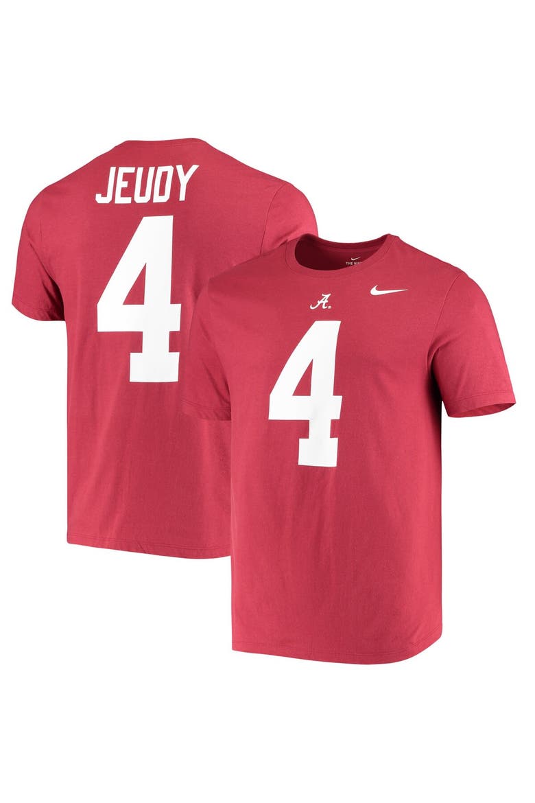 Men's Nike Jerry Jeudy Crimson Alabama Crimson Tide Name & Number Alumni T-Shirt, Main, color, Crimson