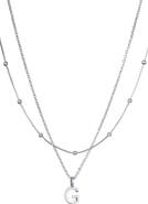 Adornia Initial Pendant Layered Chain Necklace
