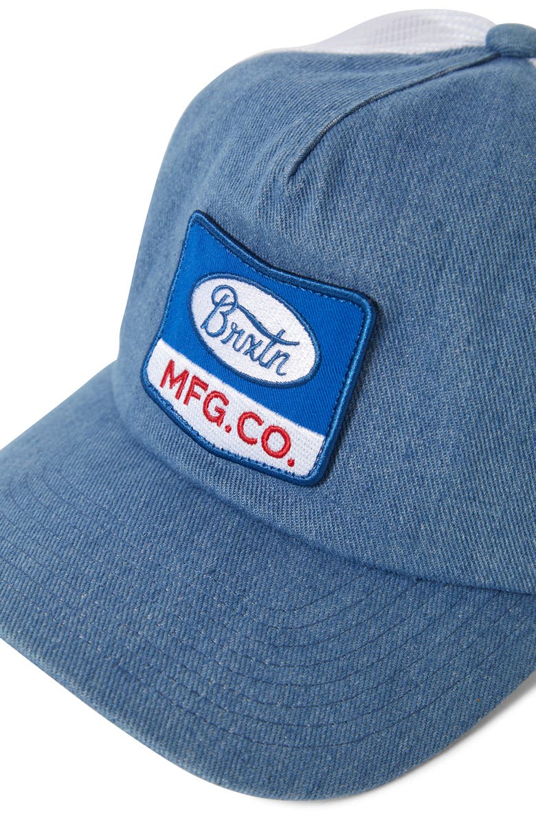Brixton Phillips Netplus Trucker Hat, Alternate, color, Denim/ White