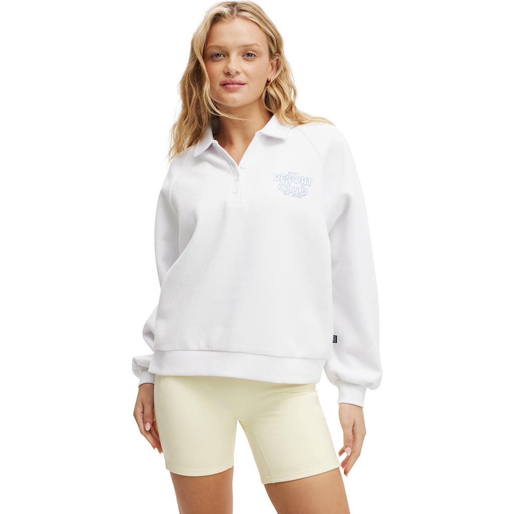 COTTON ON BODY ACTIVE PLUSH GRAPHIC POLO