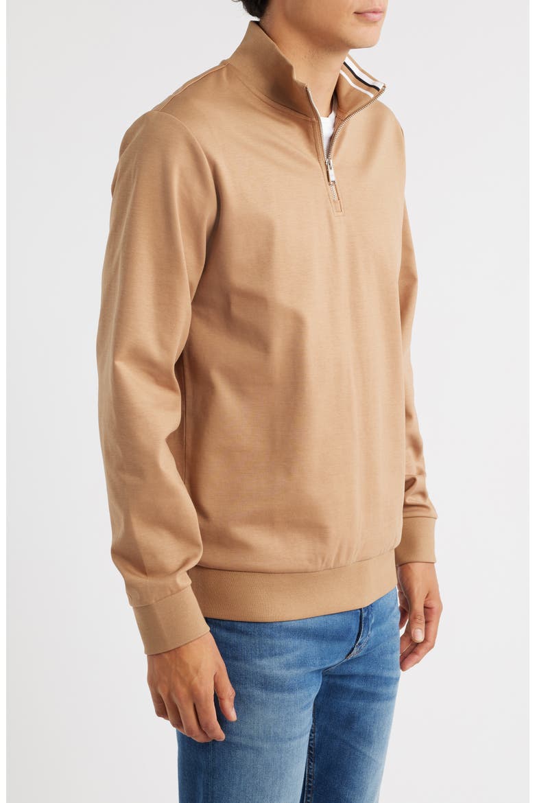 Stimmann Half Zip Top, Alternate, color, MEDIUM BEIGE