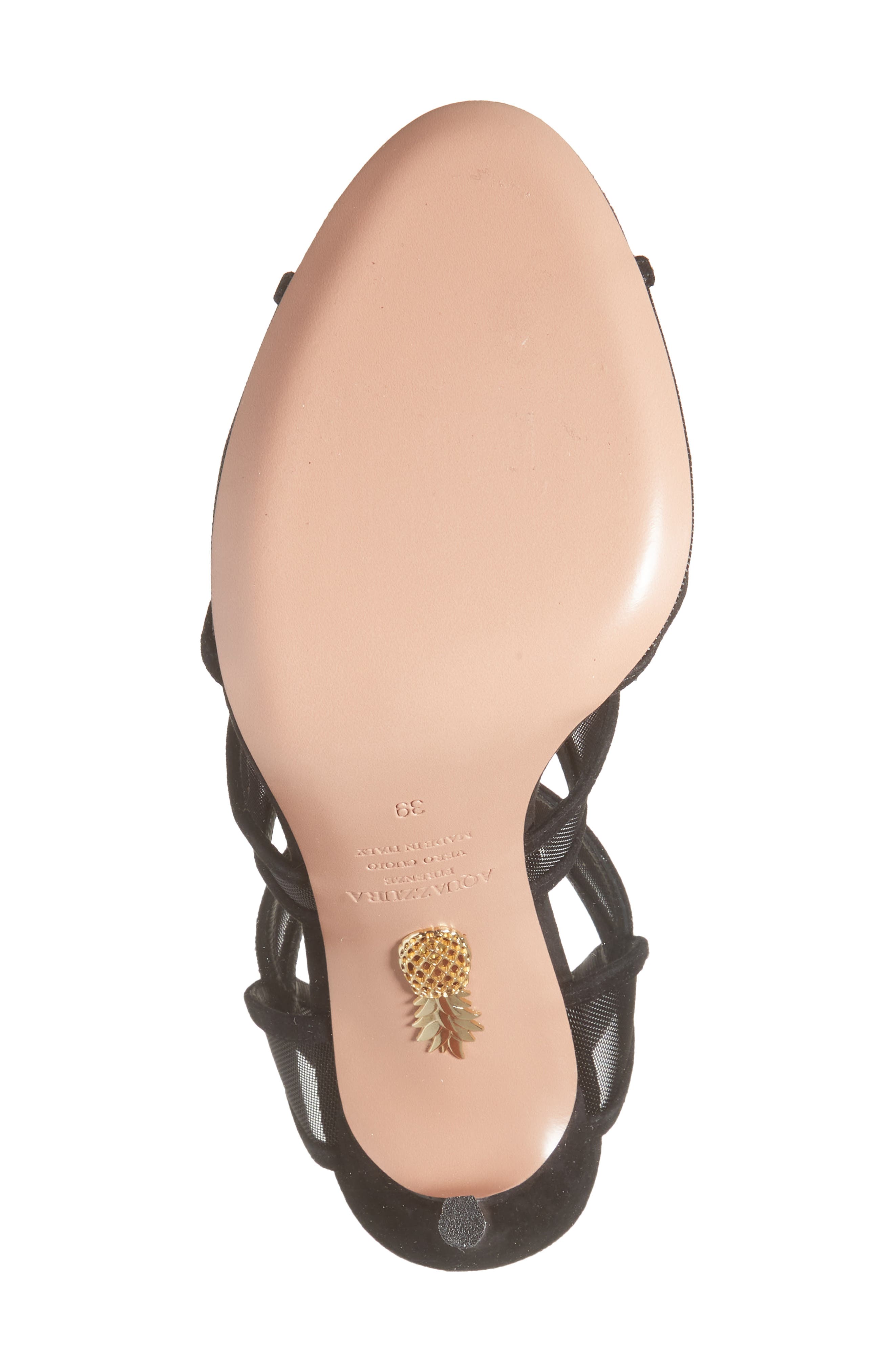 Aquazzura Fatal Attraction Ankle Tie Sandal, Alternate, color, Black