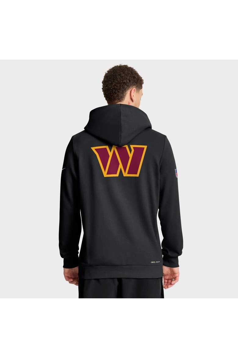 Men's Nike Black Washington Commanders Sideline Standard Issue Utility Player Dri-FIT Full-Zip Hoodie, Alternate, color, Black