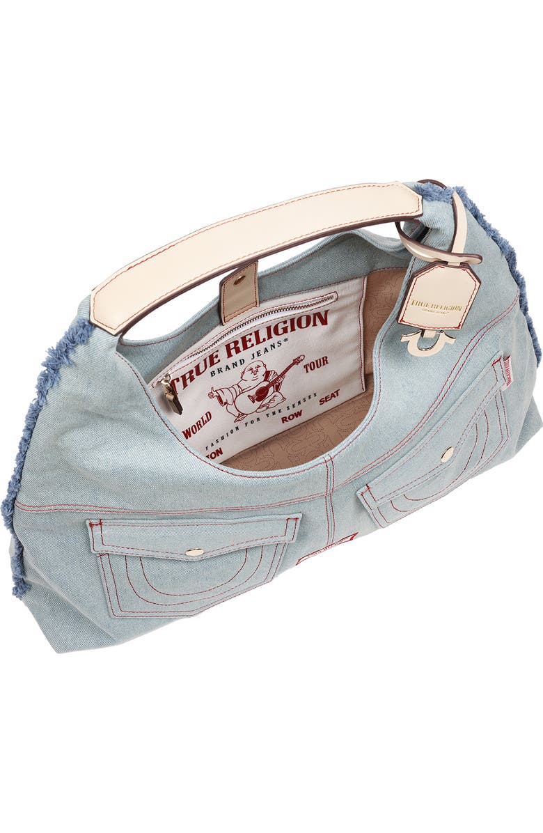 True Religion Arden Contrast Stitch Hobo Bag, Alternate, color,