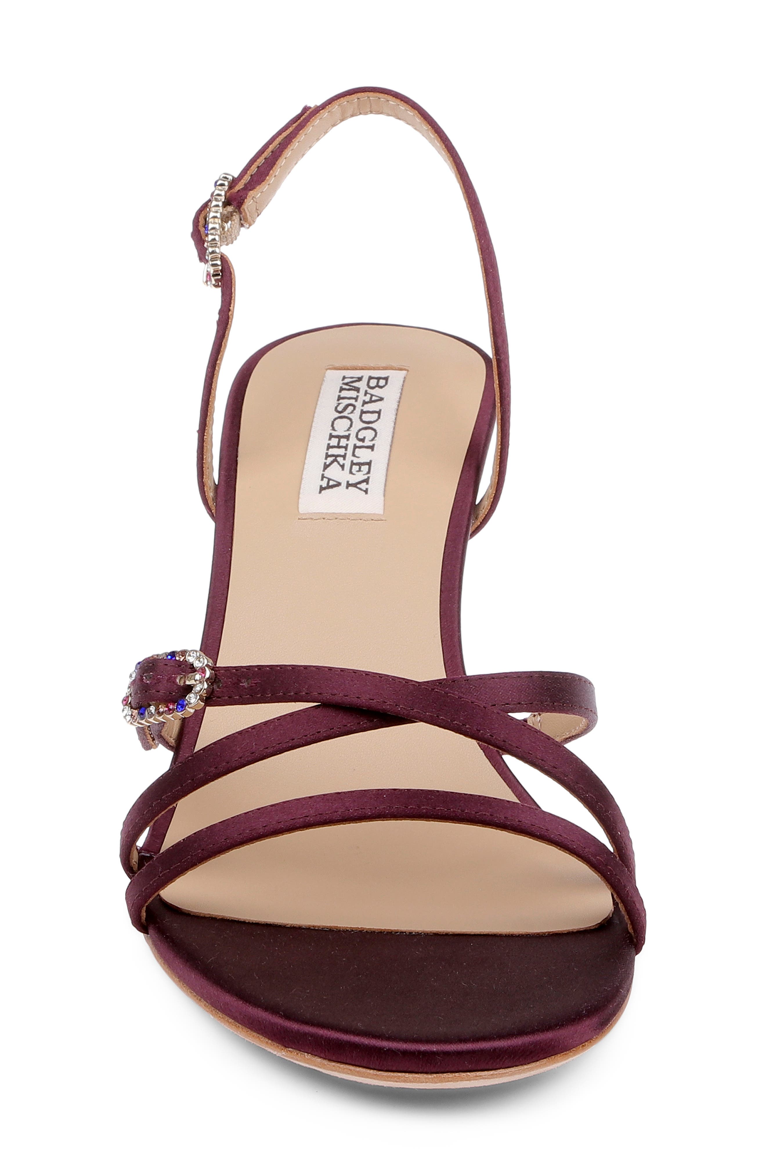 Yukon Slingback Sandal, Alternate, color, CHERRY SATIN
