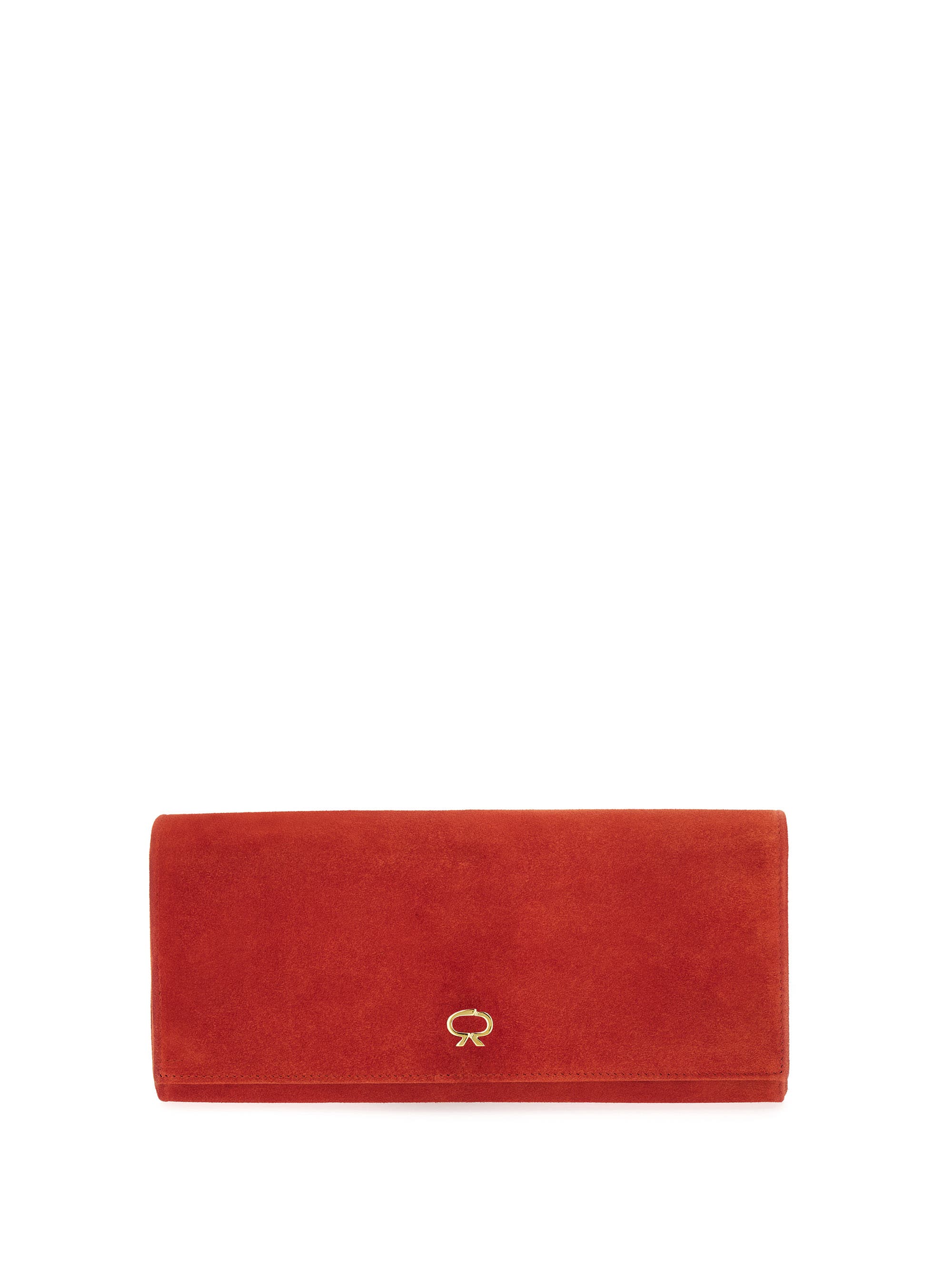 Monica Clutch Bag, Main, color, Orange Suede