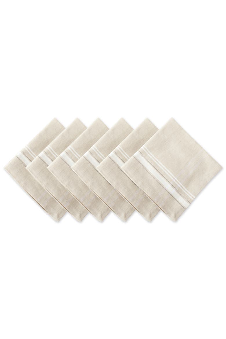 French Stripe Napkin Set/6, Main, color, Blue Chambray