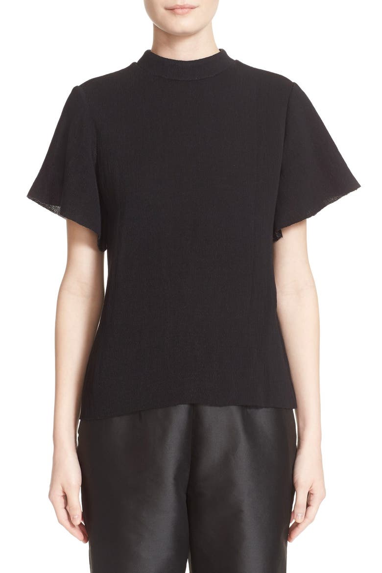 'Bourdon' Boxy Tee, Main, color, BLACK