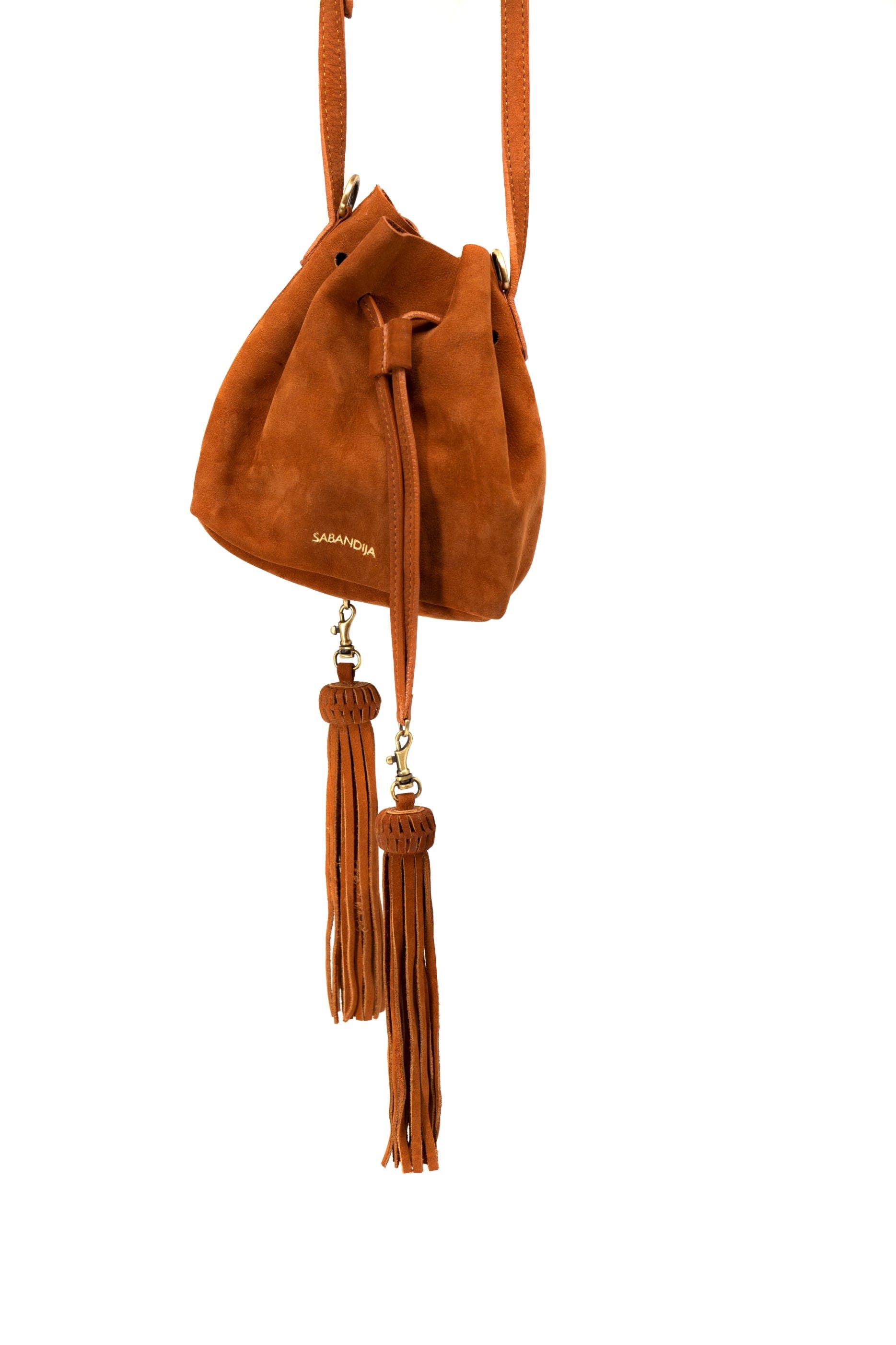 SABANDIJA Lechuza Suede Crossbody Bag, Main, color, Terracota
