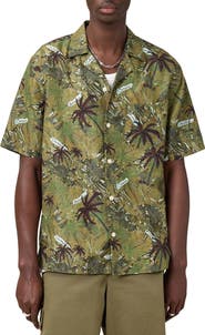 AllSaints Liner Short Sleeve Camp Shirt