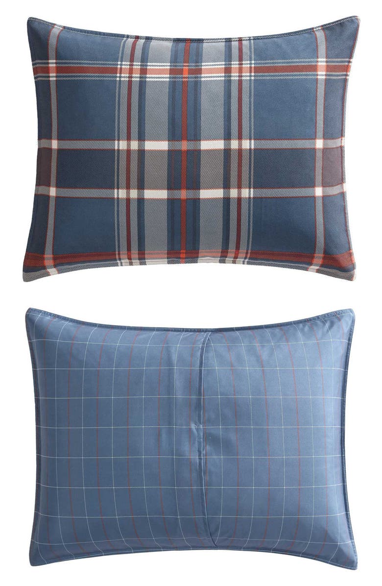 Eddie Bauer Shasta Lake Reversible Duvet Cover Set, Alternate, color, Medium Indigo