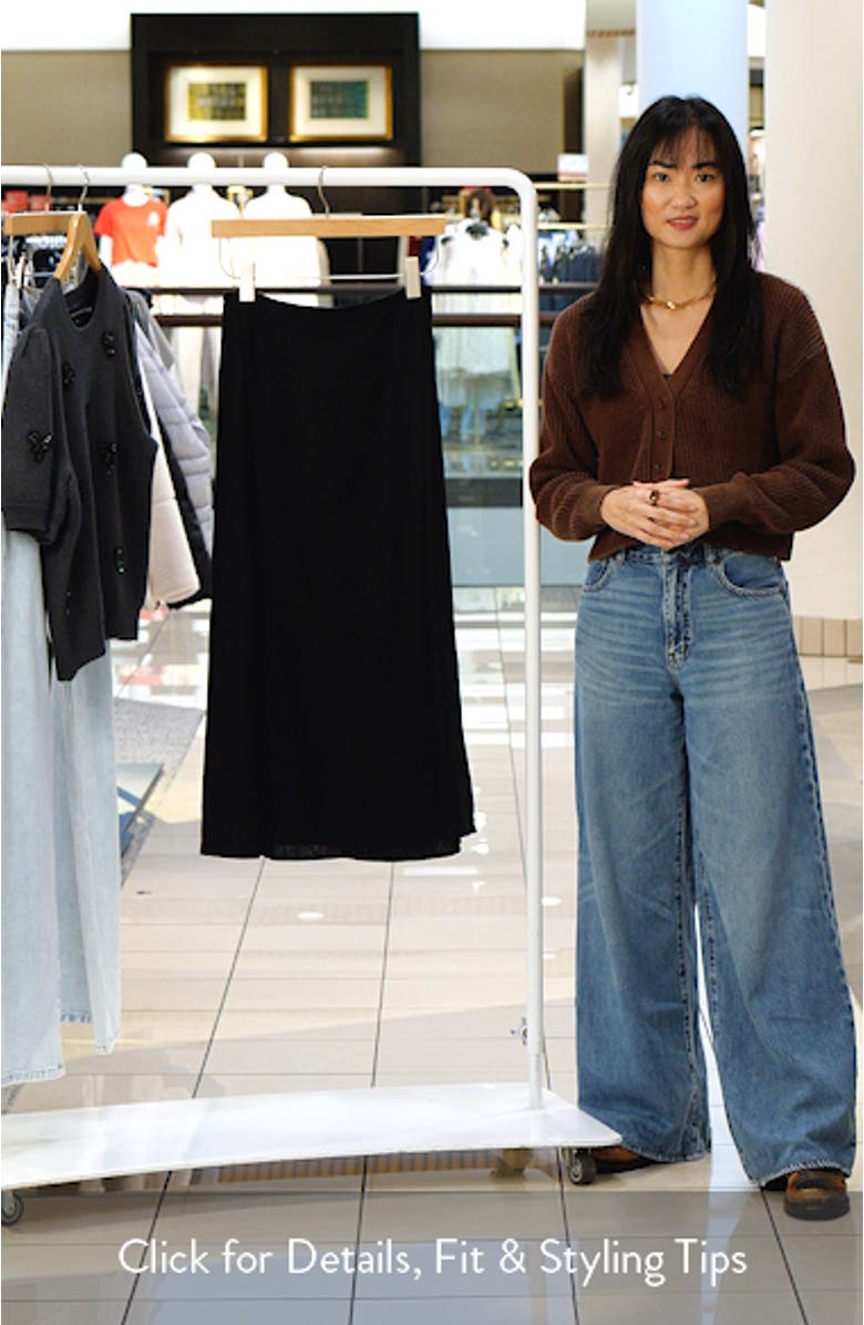 Blair Linen Blend Midi Skirt, sales video thumbnail