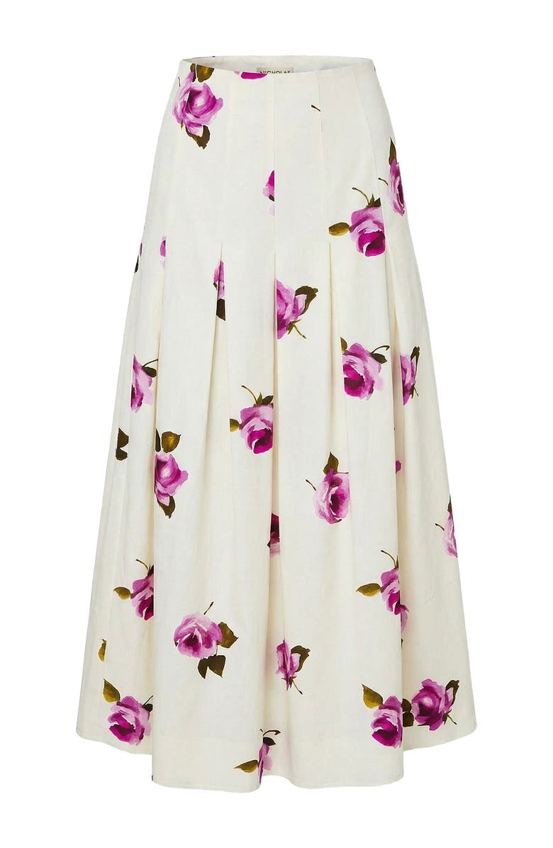 NICHOLAS Jordana Skirt, Alternate, color, Floating Rosebuds