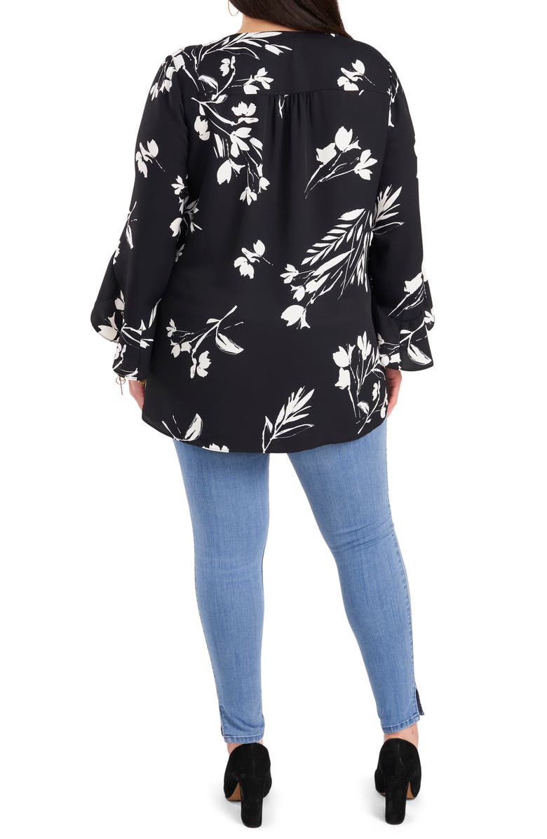 Vince Camuto Floral Tunic Top, Alternate, color, 