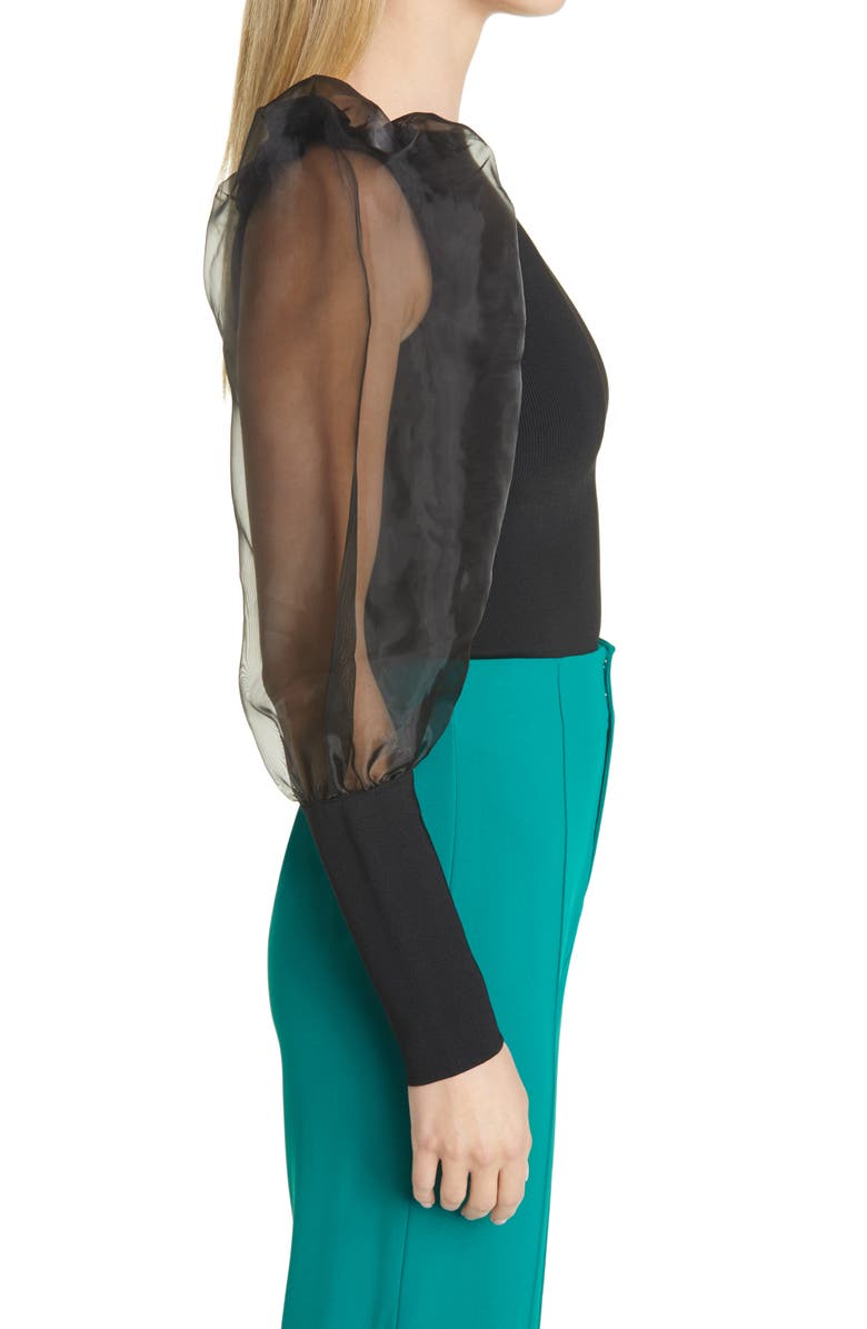 Alice + Olivia Abella Puff Sleeve Sweater, Alternate, color, 