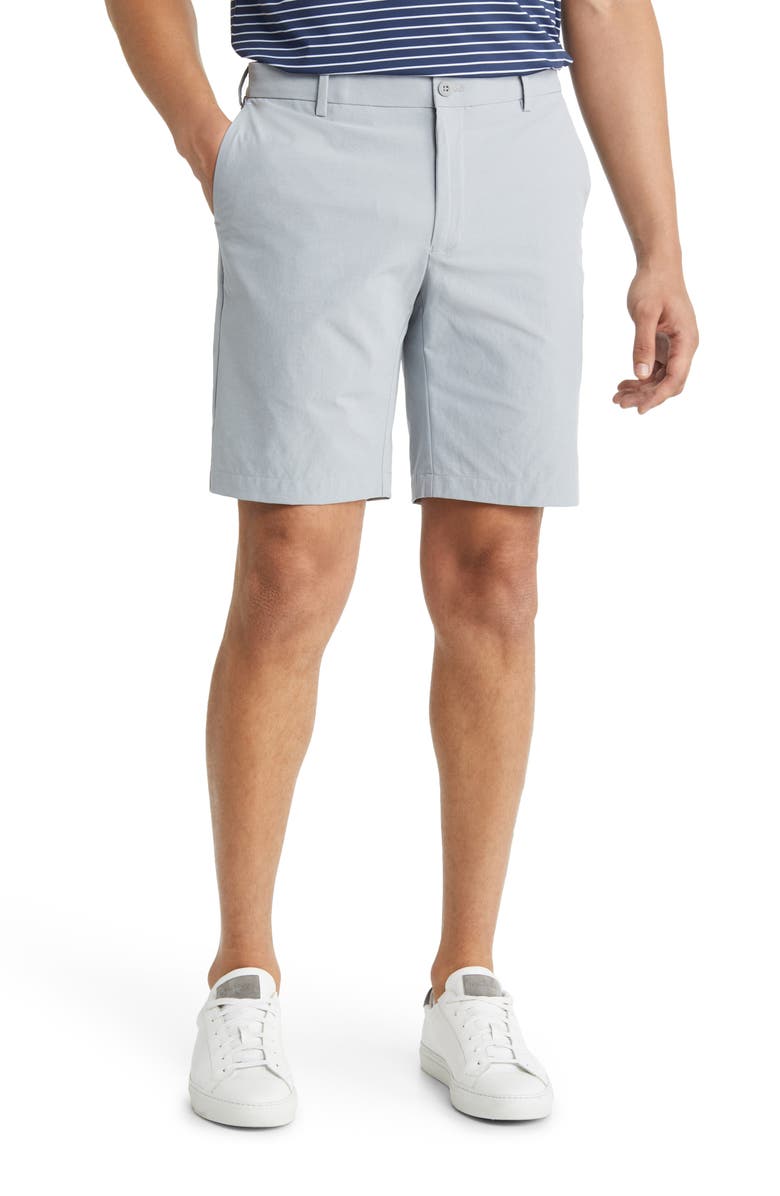 Peter Millar Crown Crafted Surge Performance Water Resistant Shorts, Main, color, Gale Grey