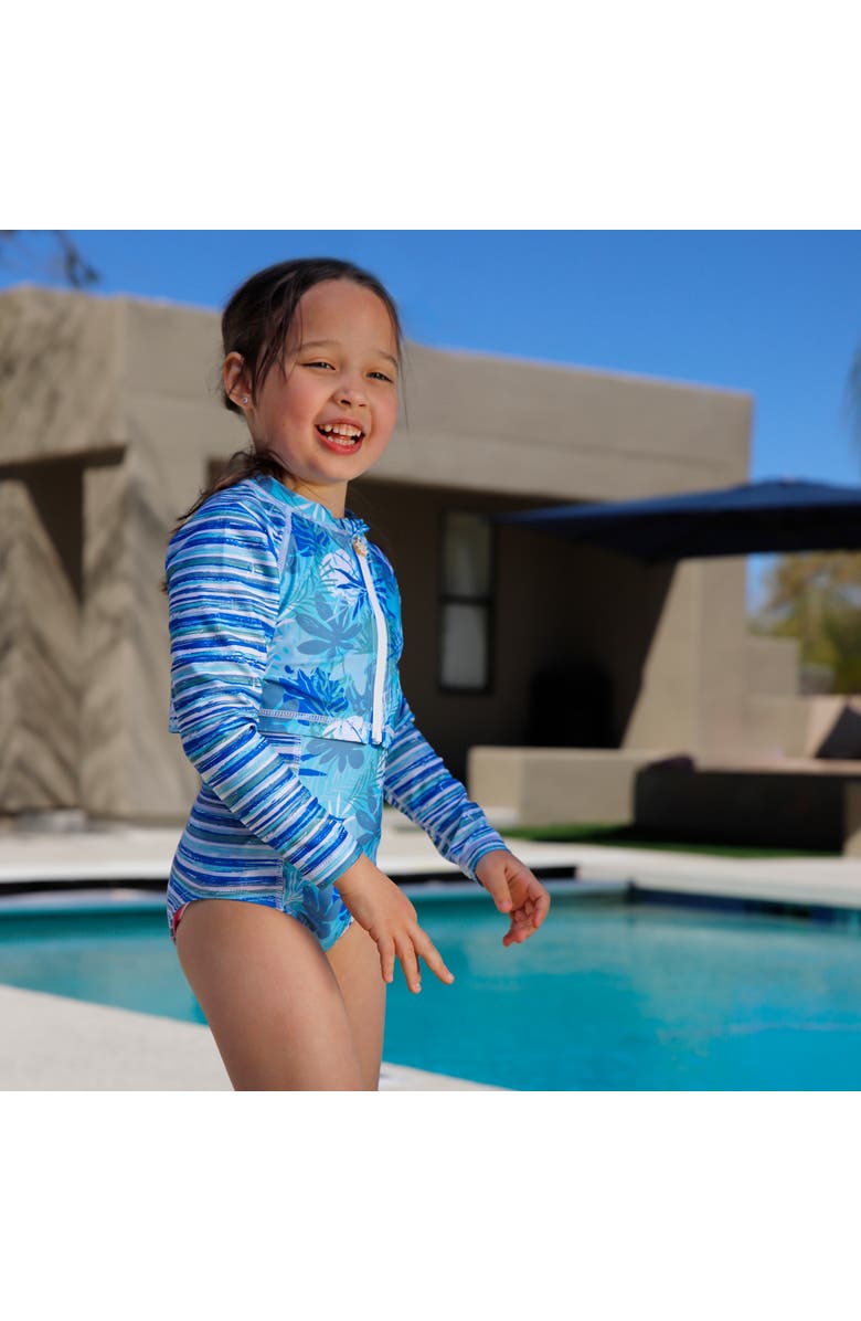 UV Skinz 2PC Swimsuit Shrug Set, Alternate, color, Seaside Palms