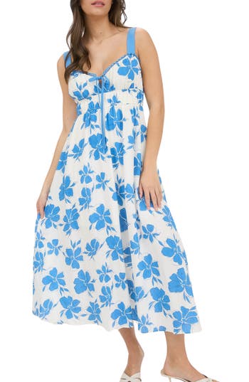 BLU PEPPER BLU PEPPER FLORAL MIDI SUNDRESS
