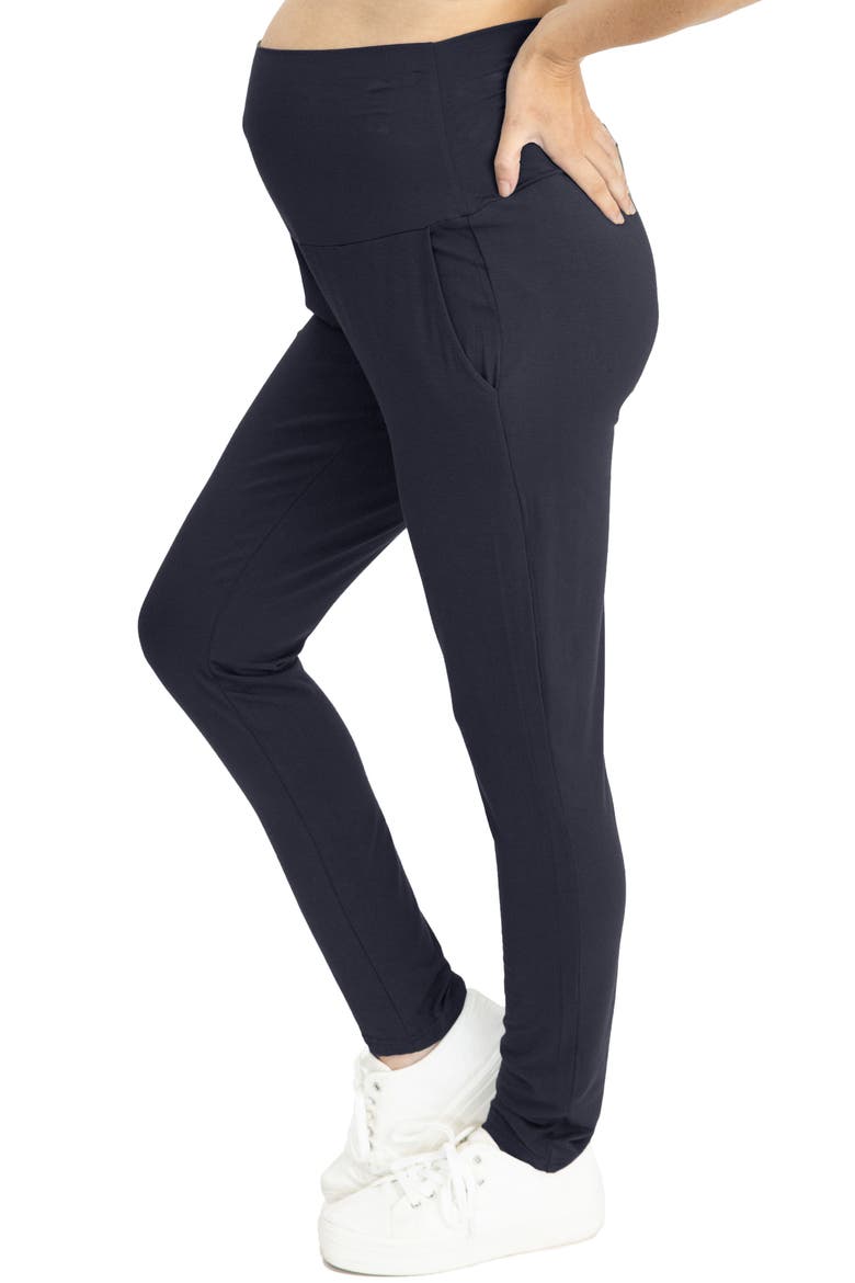 Home to Street Maternity T-Shirt & Pants Set, Alternate, color, NAVY