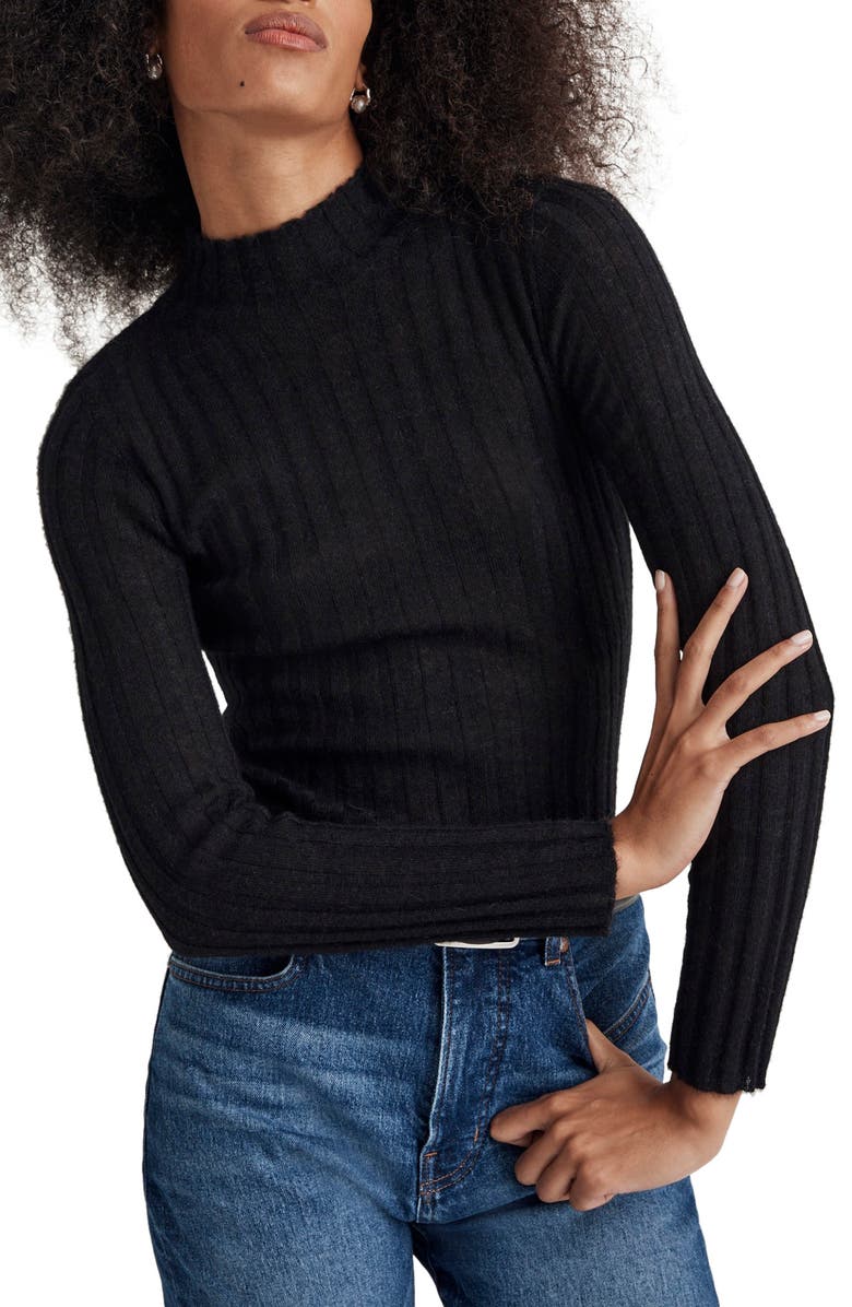 Madewell Alpaca Blend Mock Neck Sweater, Main, color, 