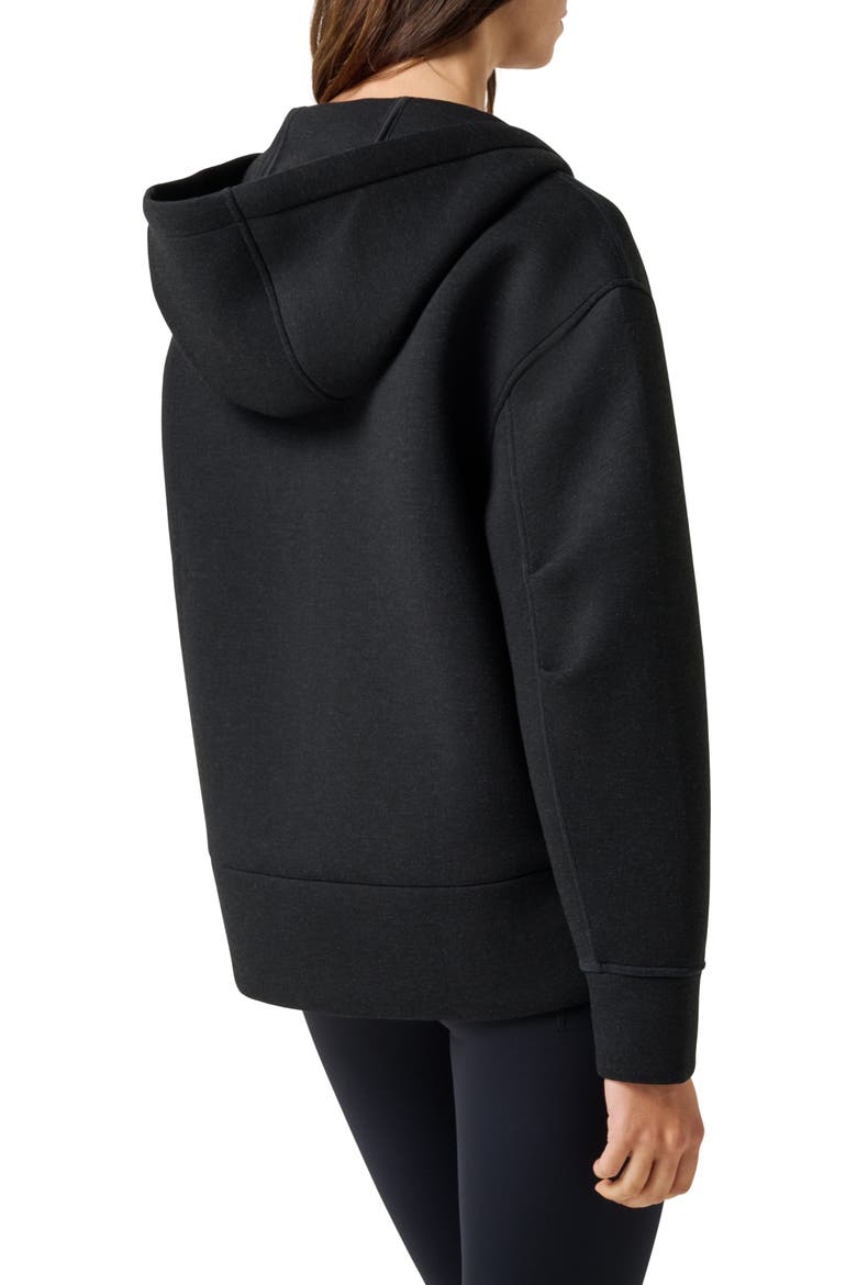 Cloudscape Zip-Up Hoodie Jacket, Alternate, color, HEATHER BLACK