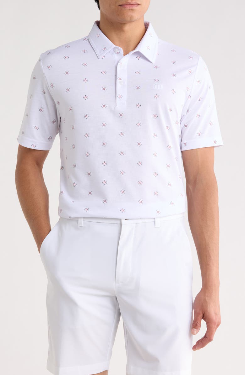 TravisMathew Resemblance Knit Polo, Main, color, White