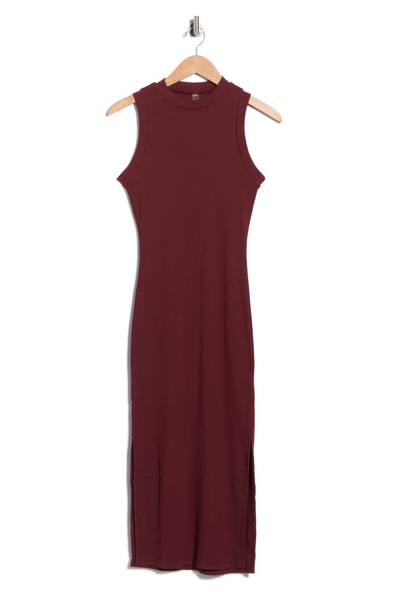 Rib Knit Tank Dress, Main, color, DARK CHERRY