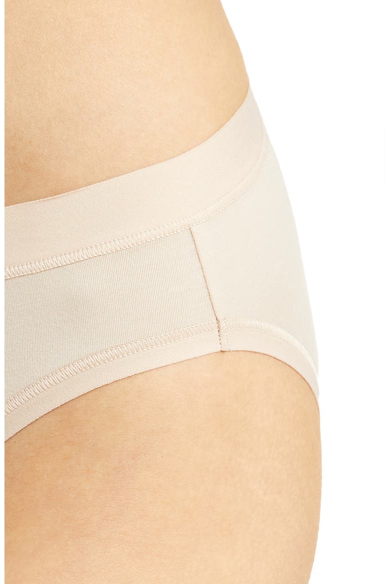 Understated Cotton Blend Bikini, Alternate, color, SAND