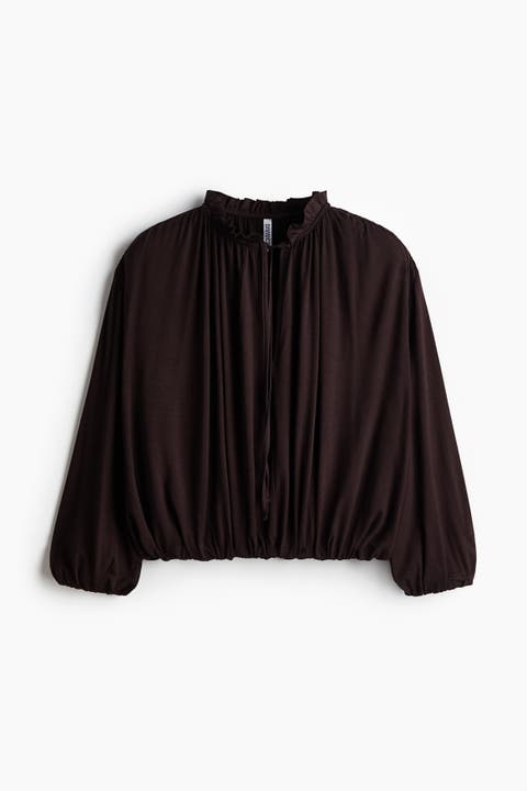 Gathered Viscose Top