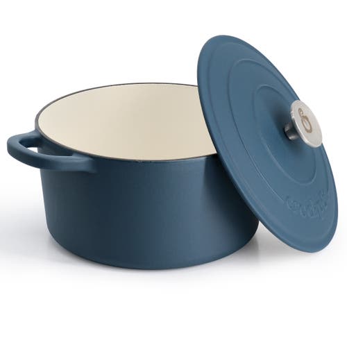 Crock-pot Crockpot 5 Quart Enameled Cast Iron Dutch Oven In Blue