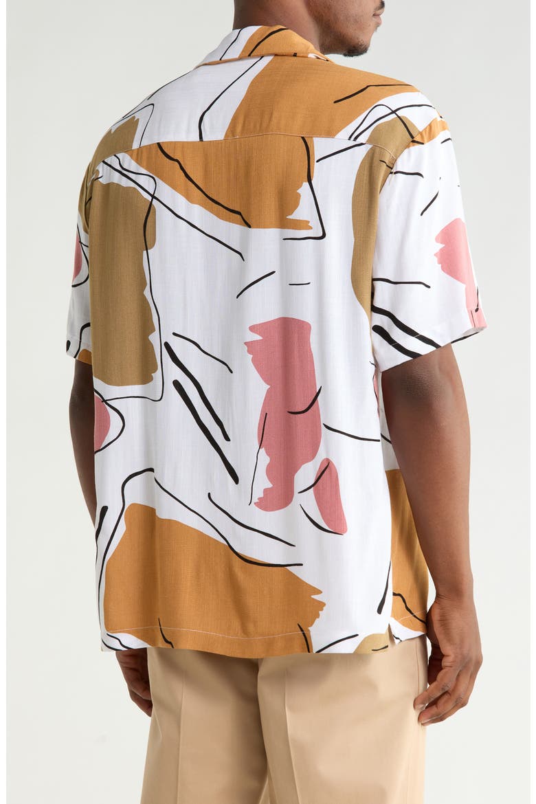 Relaxed Fit Short Sleeve Button-Up Shirt, Alternate, color, WHITE