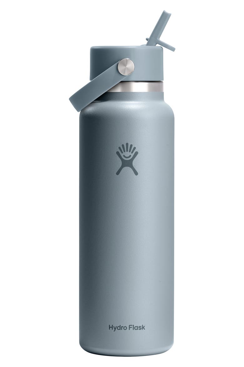 40-Ounce Wide Mouth Flex Straw Cap Bottle, Main, color, SHALE GRAY