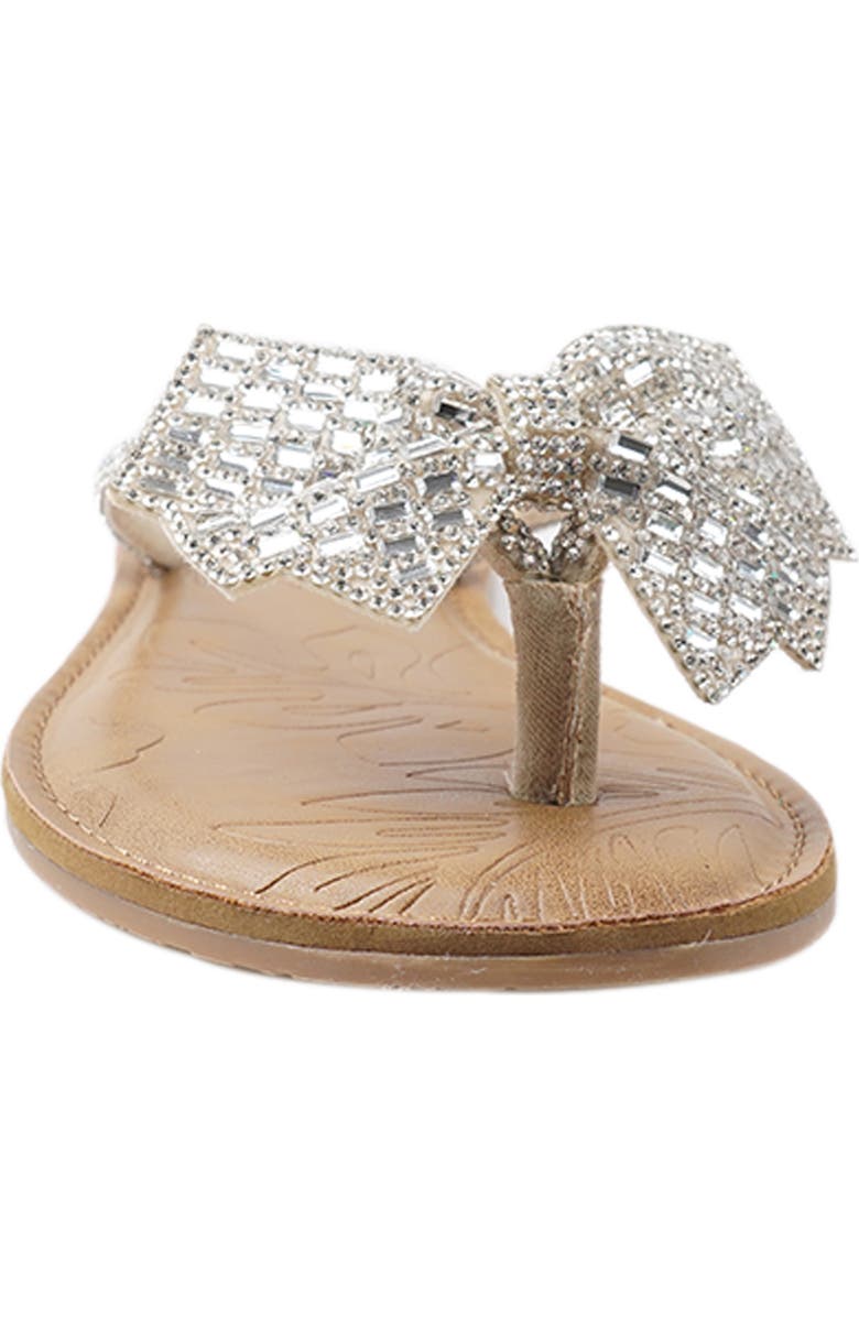 ROCK AND CANDY Crystal Bow Flip Flop, Alternate, color,