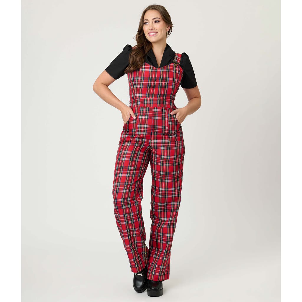 Unique Vintage Wide Leg Overalls In Multi