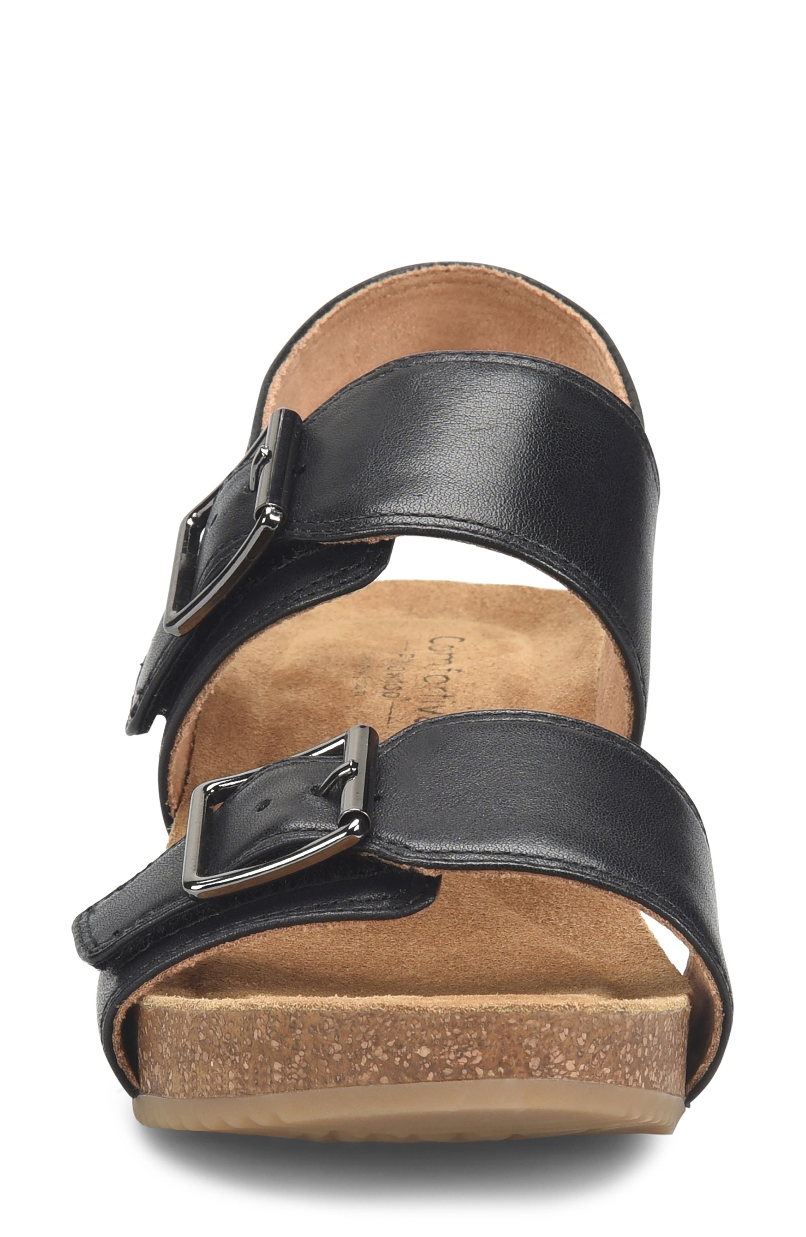 Comfortiva Erlina Wedge Sandal, Alternate, color, Black
