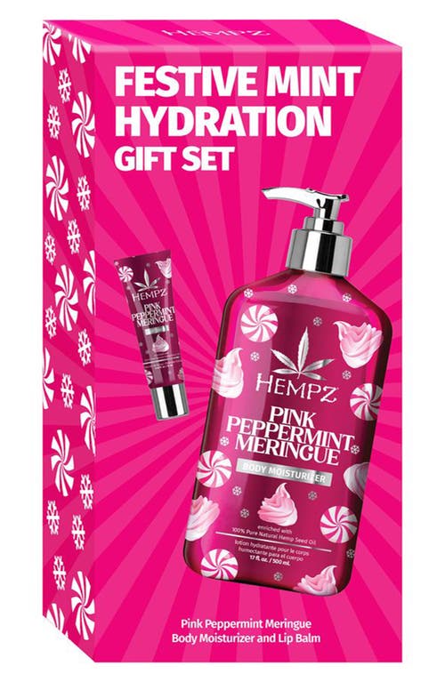 Hempz Festive Mint Hydration Gift Set In Transparent
