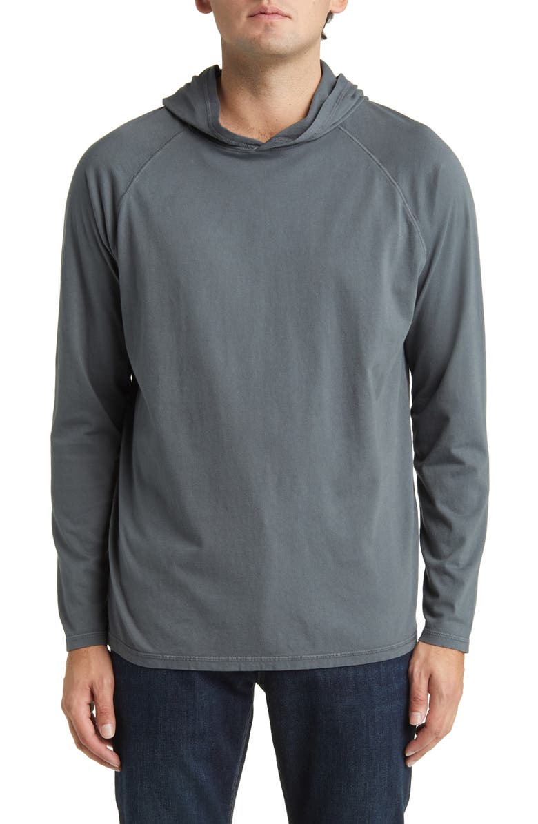 Peter Millar Hooded Lava Wash Long Sleeve T-Shirt, Main, color, 