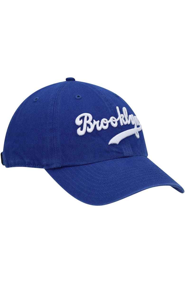 '47 Men's '47 Royal Brooklyn Dodgers Logo Cooperstown Collection Clean Up Adjustable Hat, Alternate, color, Royal