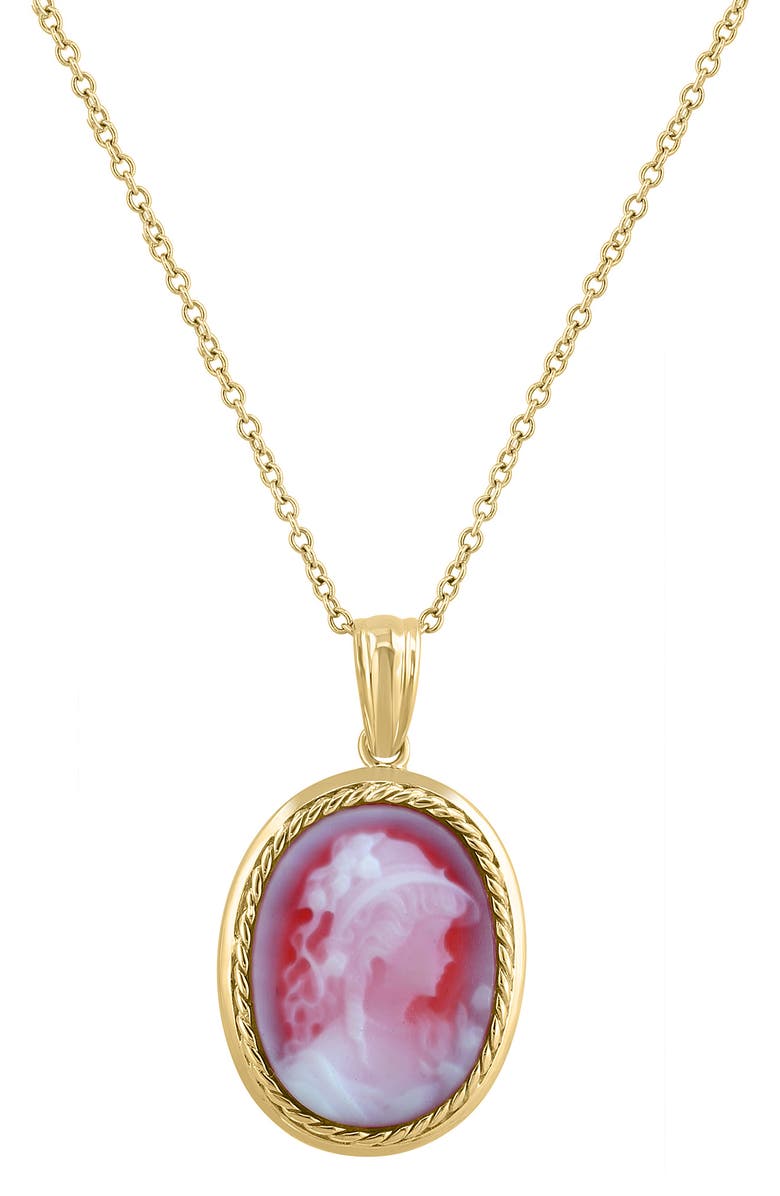 EFFY Agate Cameo Pendant Necklace, Main, color,