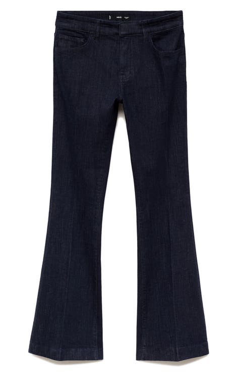 Mid Rise Flare Jeans (Open Blue)