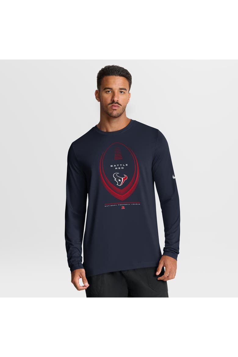 Men's Nike Navy Houston Texans Legend Icon Dri-FIT Long Sleeve T-Shirt, Main, color, Navy