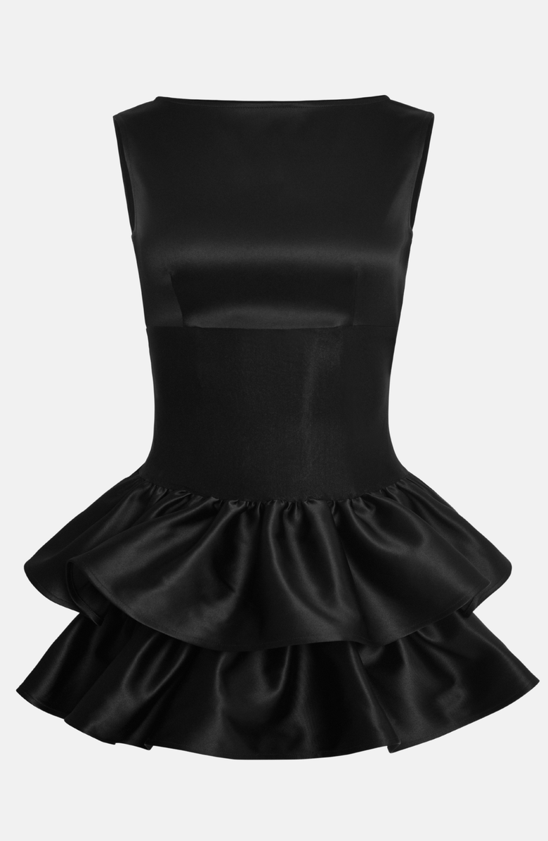 OW Collection CARISSA Mini Dress, Alternate, color, Black