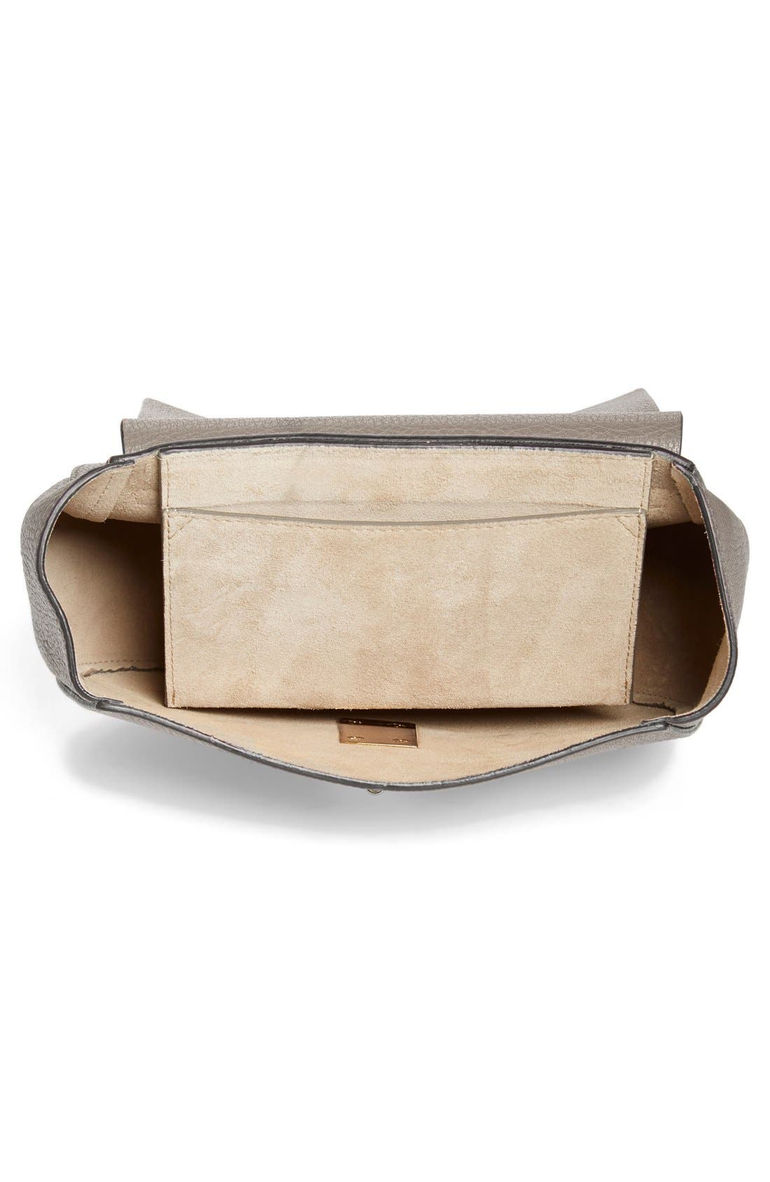 Drew Leather Shoulder Bag, Alternate, color, MOTTY GREY