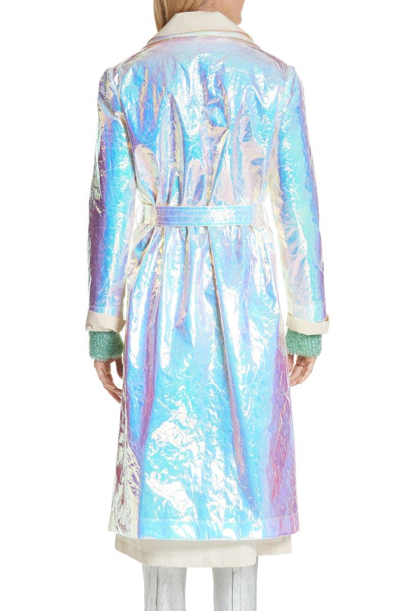 Sies Marjan Devin Iridescent Layered Trench Coat, Alternate, color, 