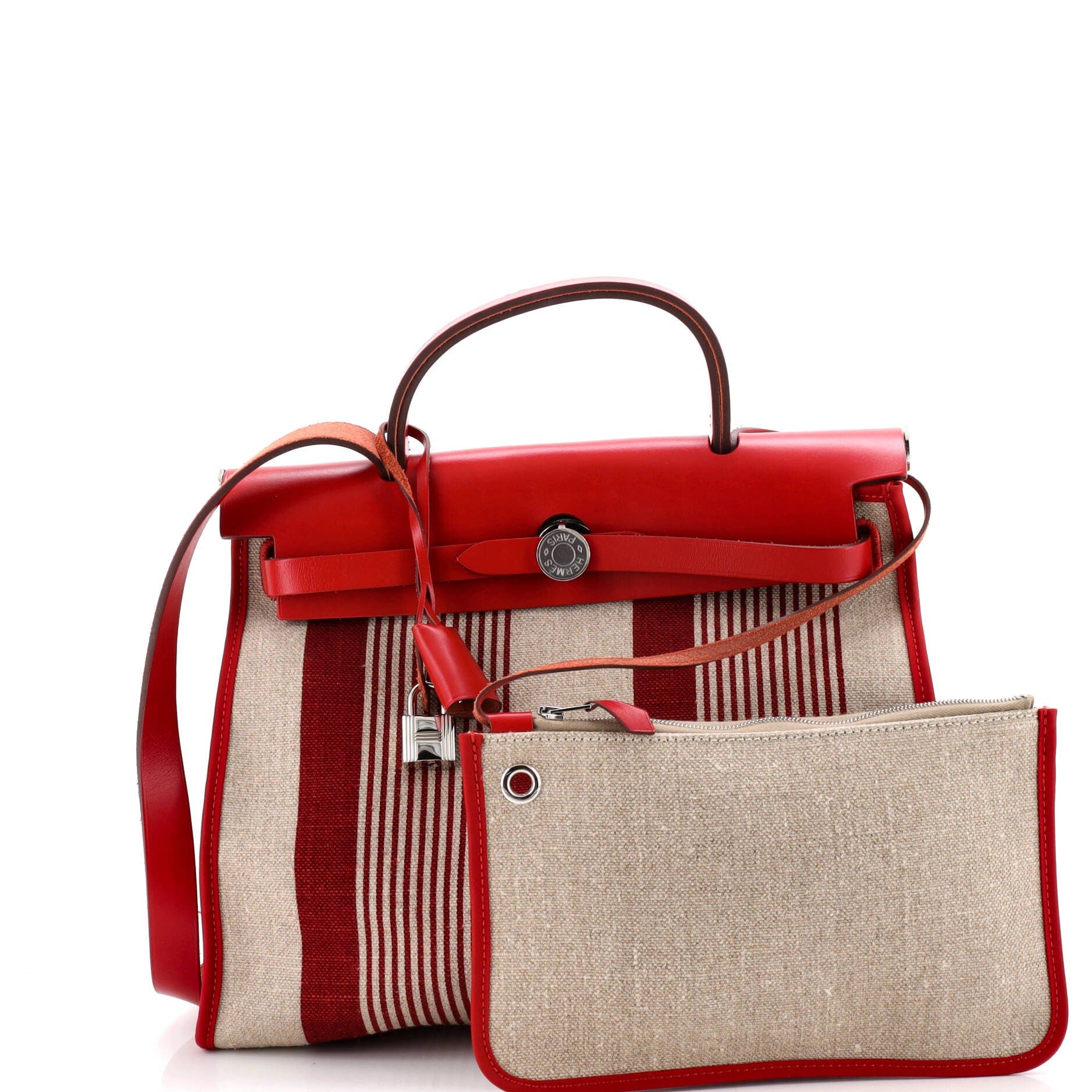 Herbag Zip H Vibration Toile and Leather 31, Alternate, color, Red