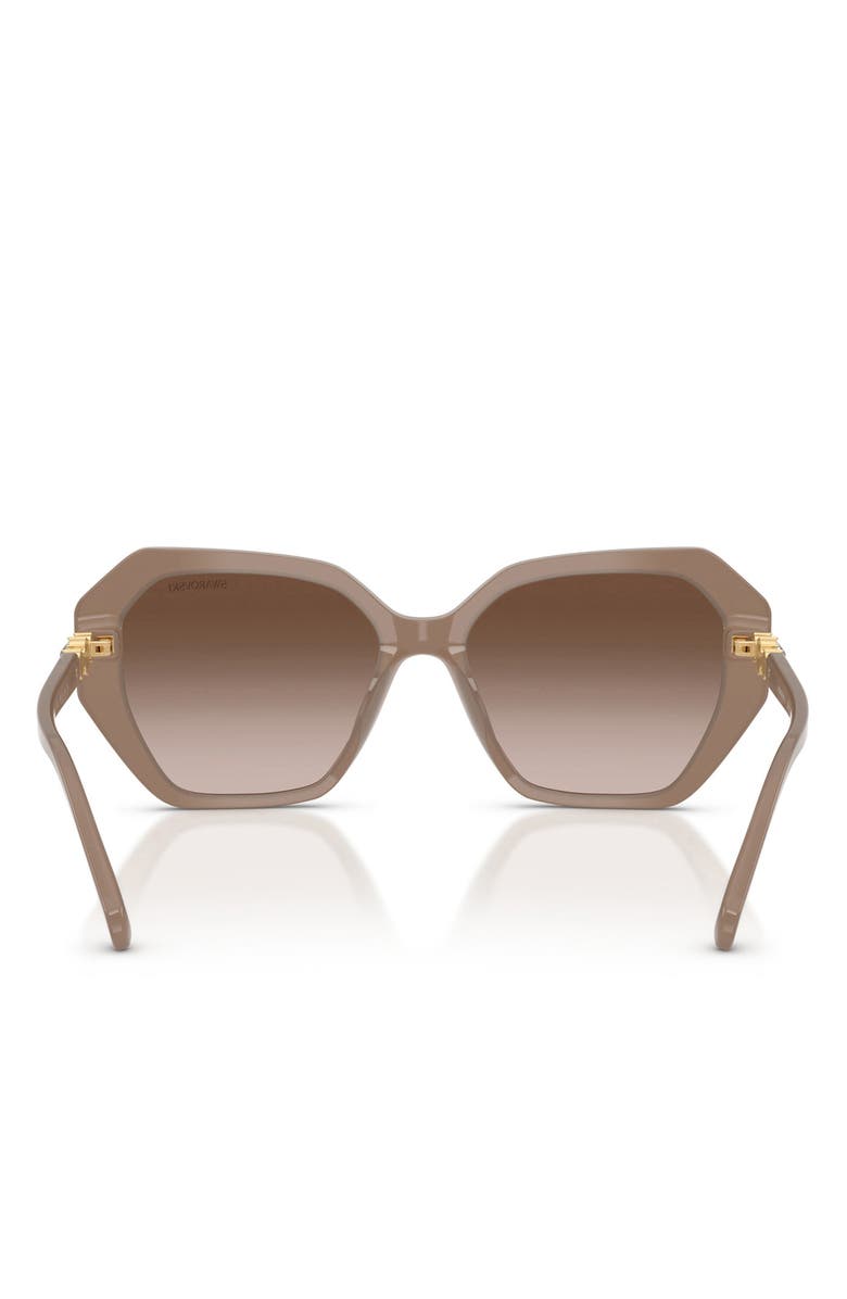 Swarovski 56mm Polarized Irregular Geometric Sunglasses, Alternate, color,