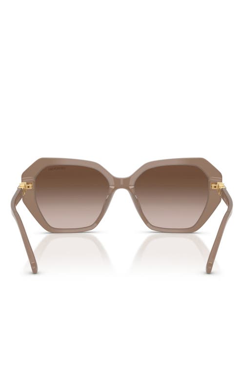 Swarovski 56mm Polarized Irregular Geometric Sunglasses In Neutral