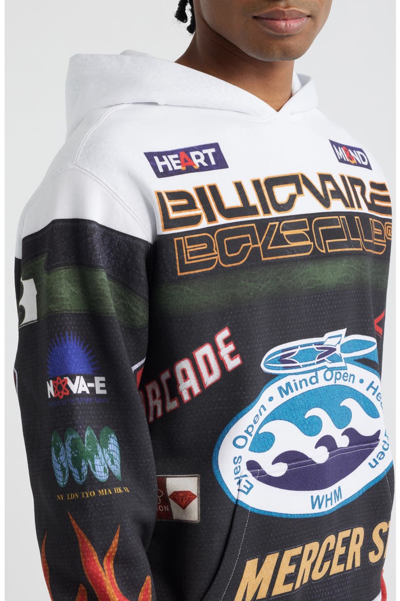 Mercer Street Cotton Graphic Hoodie, Alternate, color, WHITE